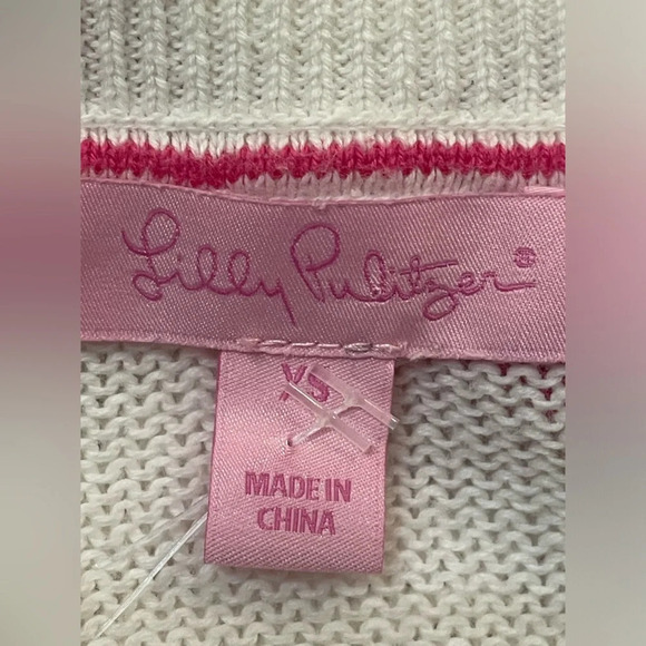 LILLY PULITZER Orchid Pink Flagler Striped Sweater XS - Picture 6 of 10